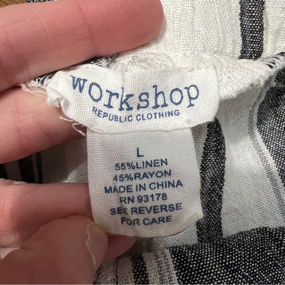 Workshop Republic Clothing Linen Shorts Size Large - Picture 3 of 5
